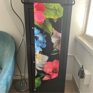 Ted Baker black floral printed long scarf